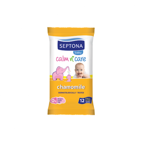 Septona Baby Calm N Care Wipes Chamomile Chusteczki Nawil Ane Dla