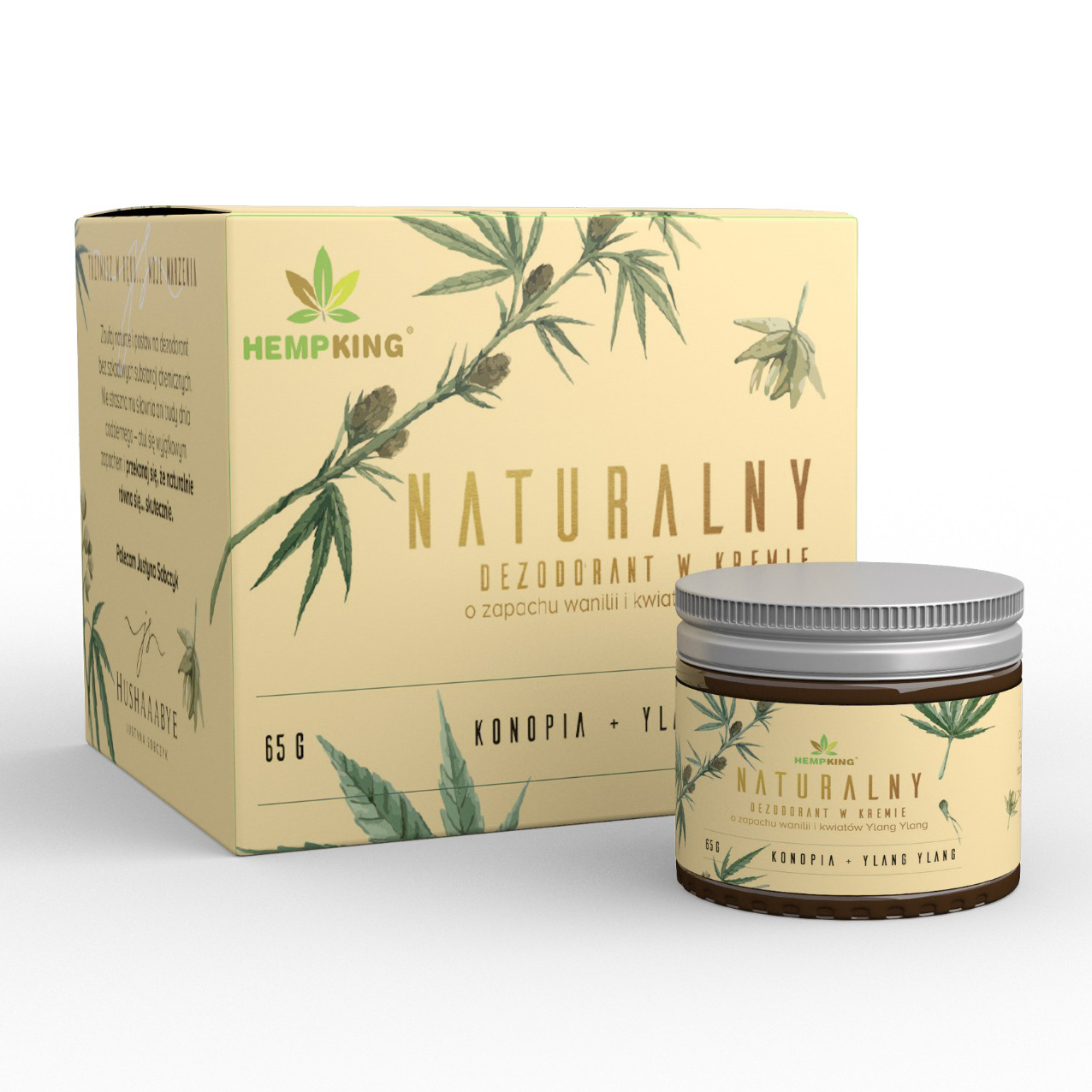 Hemp King Naturalny Dezodorant Konopny Z CBD O Zapachu Wanilii I