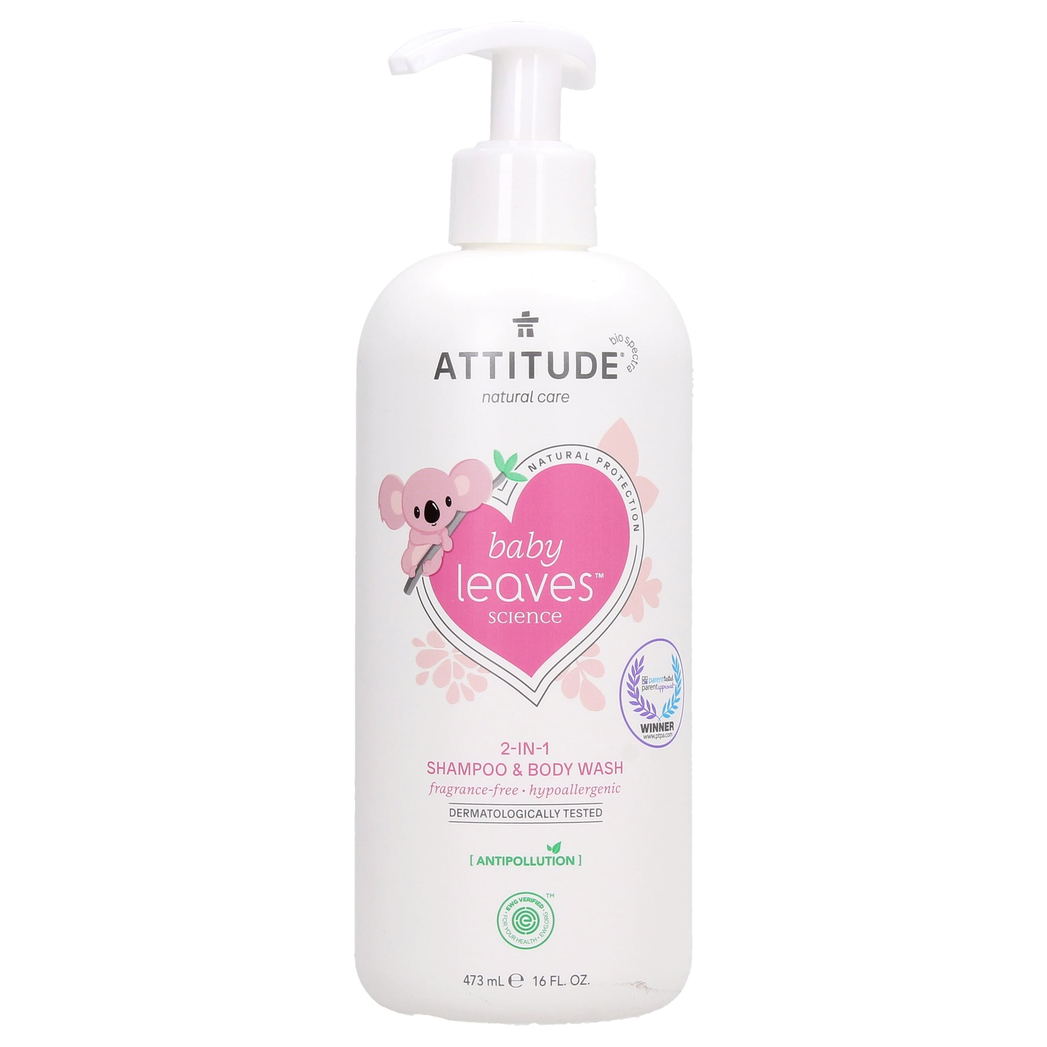 Attitude Baby Leaves 2 In 1 Shampoo Body Wash Fragrance Free