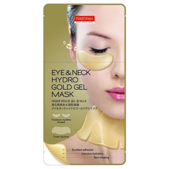 Purederm Eye Neck Hydro Gold Gel Mask Złota maseczka hydrożelowa