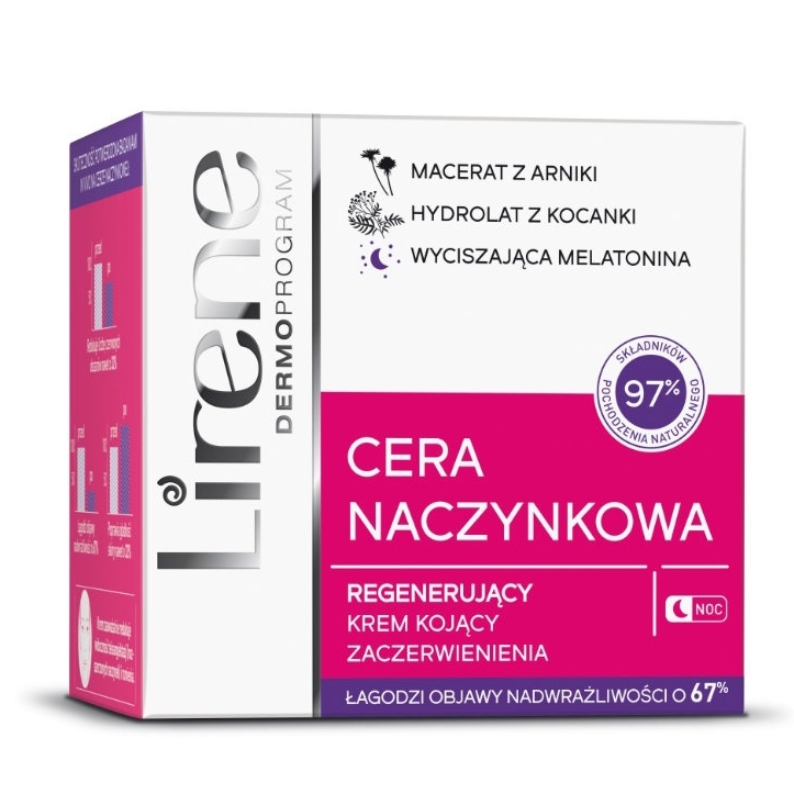 Lirene Dermoprogram Cera Naczynkowa Regenerujący krem kojący