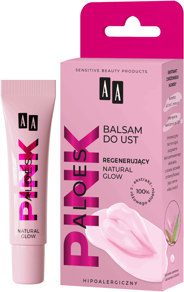 Aa Pink Aloes Regeneruj Cy Balsam Do Ust Natural Glow Cena