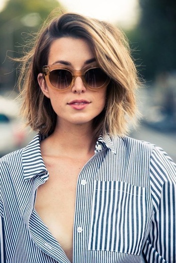 Fryzura blunt bob - inspiracje Fryzura blunt bob