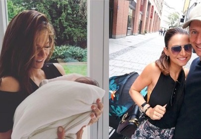 Anna Lewandowska z Klarą i Robertem Anna Lewandowska z Klarą i Robertem