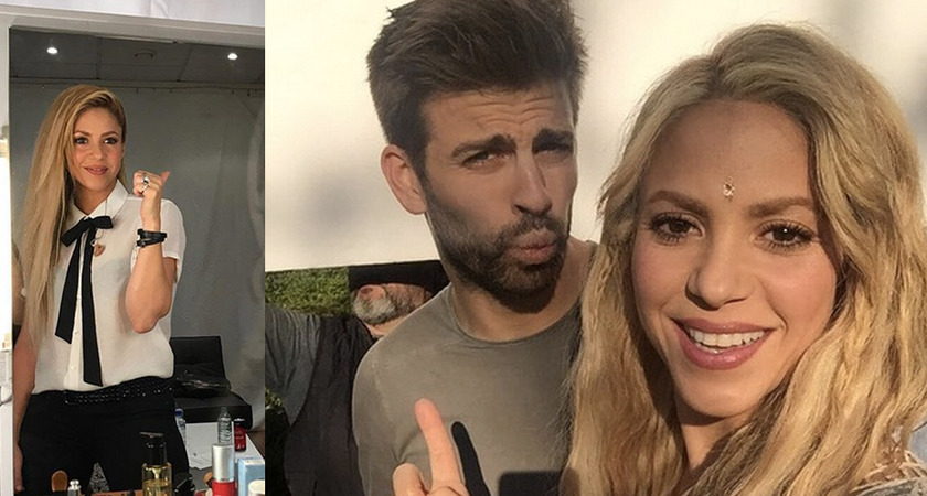 Shakira z mężem robią sobie selfie Shakira z mężem robią sobie selfie