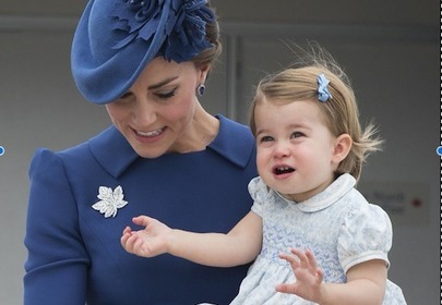 Księżna Kate z księżną Charlotte Księżna Kate z księżną Charlotte