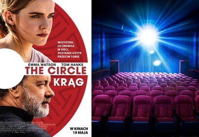 plakat filmowy the circle Krąg i widok sali kinowej plakat filmowy the circle Krąg i widok sali kinowej