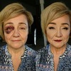 zdjęcie makijażu ślubnego matki panny młodej kamuflujący siniaka zdjęcie makijażu ślubnego matki panny młodej kamuflujący siniaka