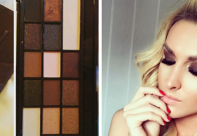 dziewczyna z makijażem paletka makeup revolution heart chocolate dziewczyna z makijażem paletka makeup revolution heart chocolate