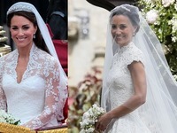 Kate Middleton i Pippa Middleton w sukniach ślubnych Kate Middleton i Pippa Middleton w sukniach ślubnych