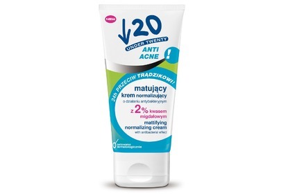 Matujący krem normalizujący o działaniu antybakteryjnym Under Twenty Anti! Acne Matujący krem normalizujący o działaniu antybakteryjnym Under Twenty Anti! Acne