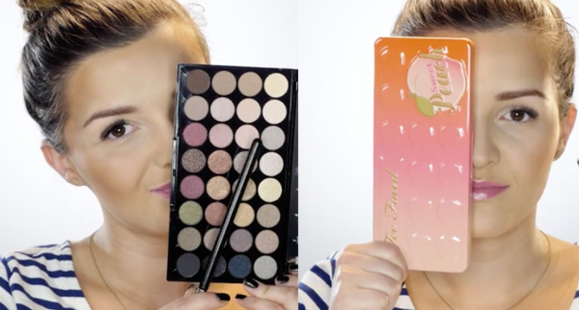 Wizażystka z paletą too faced i paletką makeup revolution Wizażystka z paletą too faced i paletką makeup revolution