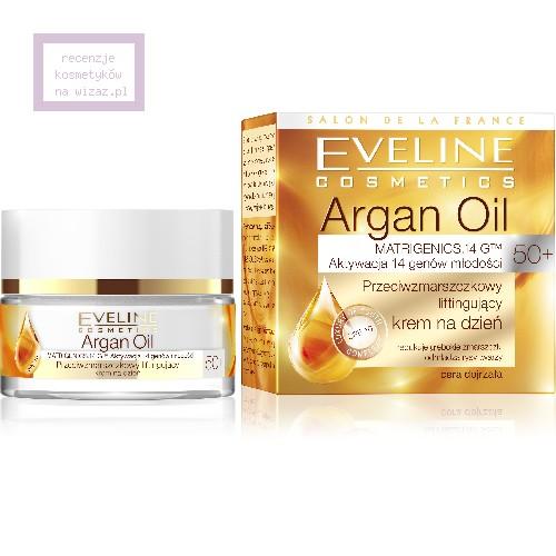 Eveline Cosmetics, Argan Oil, Przeciwzmarszczkowy liftingujący krem na dzień 50+ SPF 10