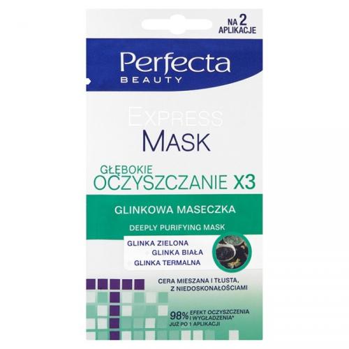 Perfecta, Express Mask, Glinkowa maseczka głębokie oczyszczenie x3