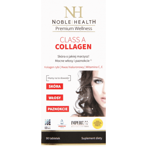 Noble Health, Class A Collagen, Zdrowa piękna skóra, mocne włosy i paznokcie
