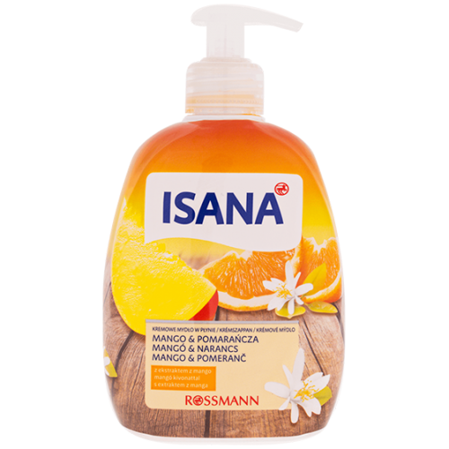 Isana, Creme Seife Mango & Orange (Mydło w płynie 'Mango i pomarańcza')