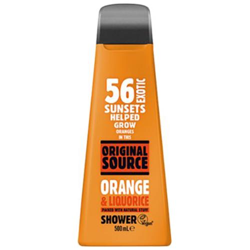 Original Source, Orange & Liquorice, Showe Gel (Żel pod prysznic o zapachu świeżej pomarańczy z lukrecją)