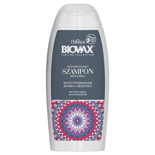 L'biotica, Biovax, Limited Collection, Oczyszczający szampon micelarny `Aktywny węgiel i acai amazońskie`