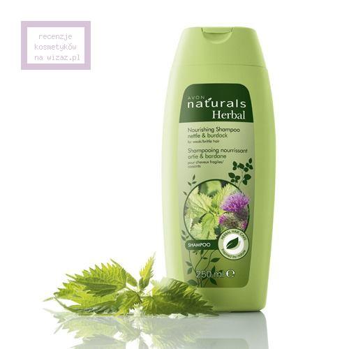 Avon, Naturals Herbal, Nourishing Shampoo Nettle & Burdock [Naturals, Hair Care Stay Strong Shampoo Nettle & Burdock] (Szampon odżywczy do włosów słabych i łamliwych `Pokrzywa i łopian`)