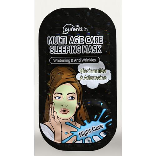 Purenskin, Multi Age Care Sleeping Mask Niacinamide & Adenosine Whitening & Anti Wrinkles (Maska do twarzy całonocna)