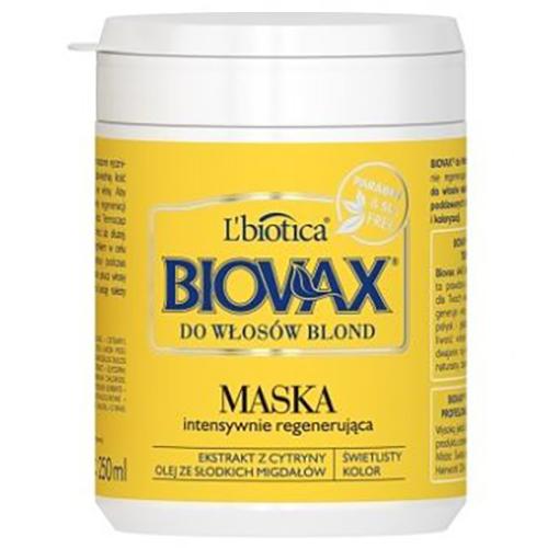 L'biotica, Biovax, Intensywnie regenerująca maseczka do włosów blond