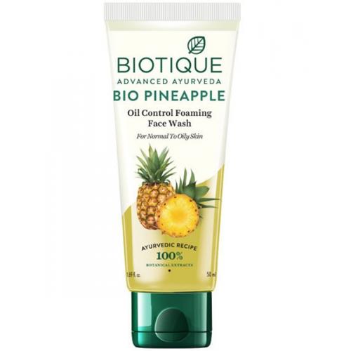 Biotique, Bio Pineapple Oil Control Foaming Face Wash (Bio żel do mycia twarzy z ananasem do cery tłustej i mieszanej)