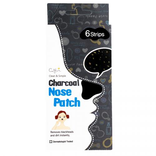 Cettua, Clean & Simple, Charcoal Nose Patch (Paski oczyszczające na nos z węglem aktywnym)