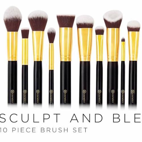 BH Cosmetics, Sculpt & Blend, Brush Set (Zestaw 10 pędzli do makijażu)