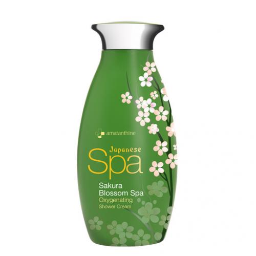 Amaranthine, Japanese Spa, Oxygenating Shower Cream (Krem pod prysznic z japońskimi kwiatami wiśni - sakura)