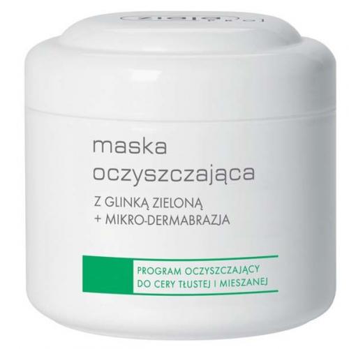 Ziaja, Pro, Maska oczyszczająca z glinką zieloną + mikrodermabrazja