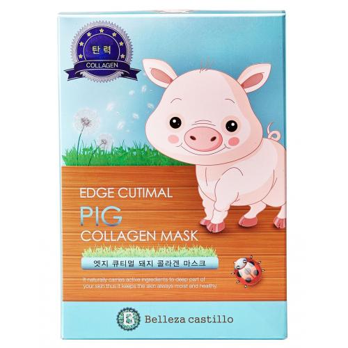 Belleza Castillo, Edge Cutimal, Pig Collagen Mask (Kolagenowa maska w płachcie)