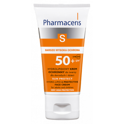 Pharmaceris, S, Hydrolipidowy krem ochronny do twarzy dla dorosłych i dzieci SPF 50+