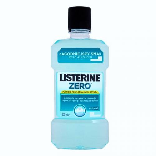 Listerine, Cool Mint Mild Taste Zero Alcohol Mouthwash (Płyn do płukania jamy ustnej `Łagodniejszy smak - zero alkoholu`)