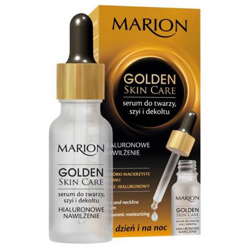 Marion, Golden Skin Care, Serum do twarzy, szyi i dekoltu ` Hialuronowe nawilżenie`