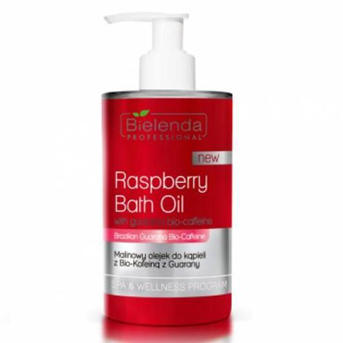 Bielenda Professional, Raspberry Bath Oil with Guarana Bio-Coffeine (Malinowy olejek do kąpieli)