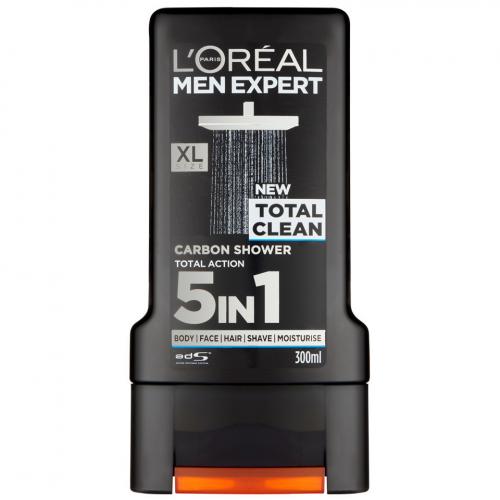 L'Oreal Paris, Men Expert, Total Clean, Carbon Shower 5 in 1 (Żel pod prysznic)