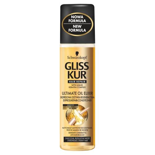 Schwarzkopf Gliss Kur, Ultimate Oil Elixir, Ekspresowa odżywka regeneracyjna