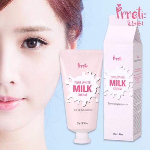 Prreti Tone Up Skin Care Pure White Milk Cream Krem Rozjaśniający Cena Opinie Recenzja Kwc