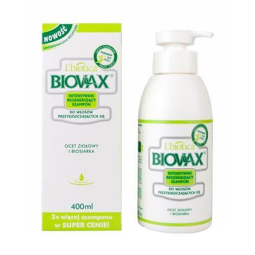 L'biotica, Biovax, Intensywnie regenerujący szampon do włosów przetłuszczających się