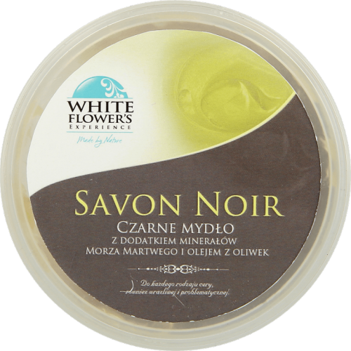 White Flower's Experience, Savon Noir, Czarne mydło z dodatkiem minerałów z Morza Martwego i olejem z oliwek