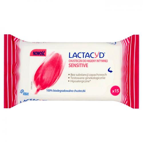 Lactacyd, Sensitive, Chusteczki do higieny intymnej