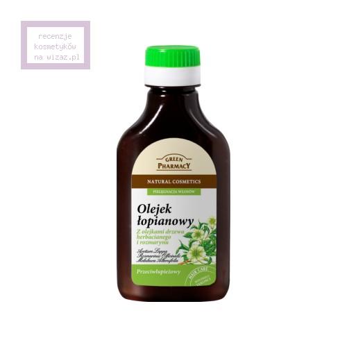 Green Pharmacy, Olejek łopianowy z olejkami drzewa herbacianego i rozmarynu przeciwłupieżowy