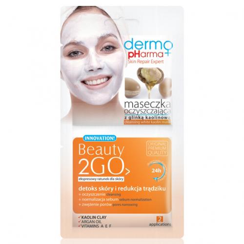 Dermo Pharma, Beauty 2GO, Maseczka oczyszczająca `Detoks skóry i redukcja trądziku`