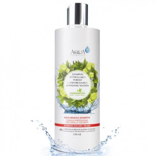 Aqua Cosmetics, Aqua Magica, Shampoo Forza e Protezione per Capelli Colorati (Szampon stymulujący porost i zapobiegający wypadaniu do włosów farbowanych)