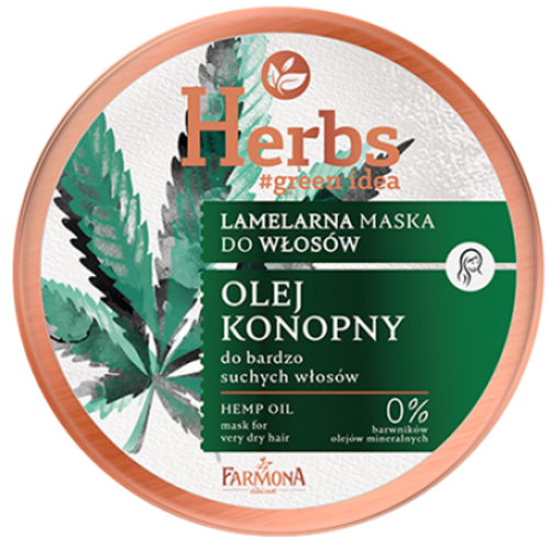 Herbs, Lameralna maska do bardzo suchych włosów `Olej konopny`