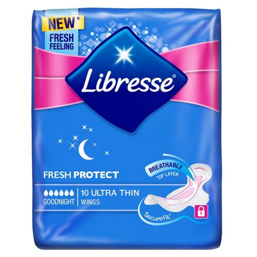 Libresse, Fresh Protect Ultra Thin Goodnight (Podpaski na noc)