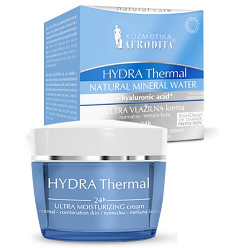 Kozmetika Afrodita, Hydra Thermal, 24h Ultra Moisturising Cream for Normaln to Combination Skin (Nawilżający krem dla skóry normalnej i mieszanej)