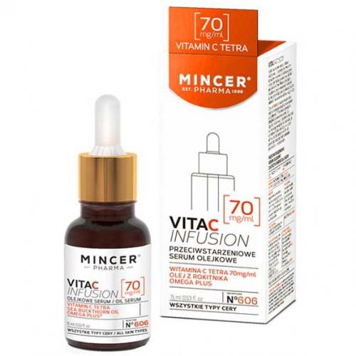 Mincer Pharma, Vita C Infusion, 70 mg/ml Przeciwstarzeniowe serum olejkowe No. 606