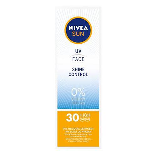 Nivea, Sun, Shine Control UV Face SPF 30 Mattifying Effect (Krem do twarzy matujący z filtrami UV SPF 30)