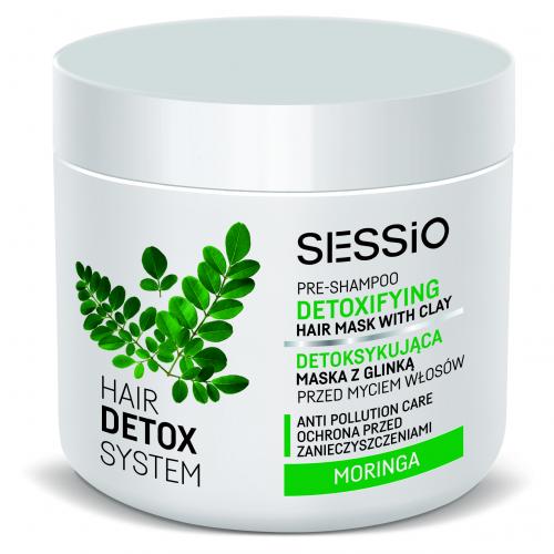 Sessio, Hair Detox System, Pre-shampoo Detoxifying Hair Mask with Clay (Detoksykująca maska z glinką)